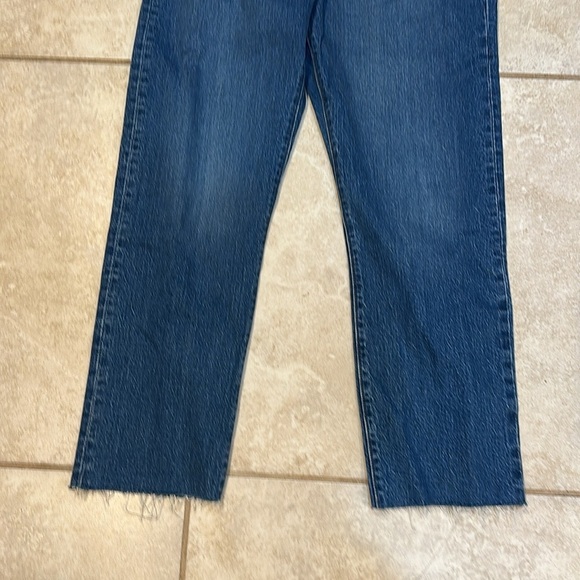 Levi’s 501 Relaxed Straight Crop Jeans 29 Frayed Hem - Picture 5 of 6